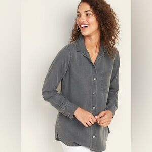 Old Navy Charcoal Button-Down Shirt